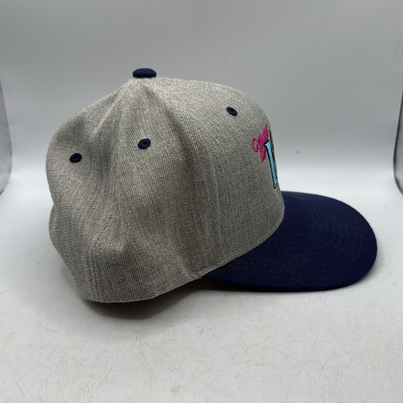 Sport-Tek Gray Blue Snapback Cap Miller Lite Beer J Balvin Latin Music Neon - Picture 2 of 10